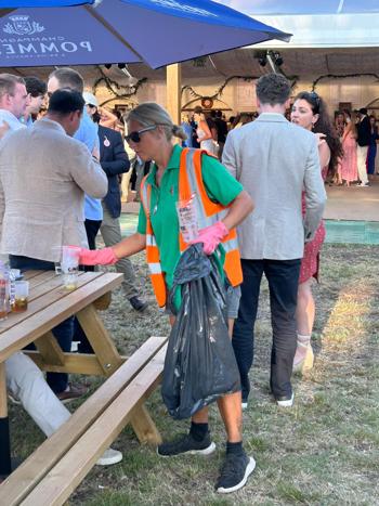 Lauren Collecting Cups