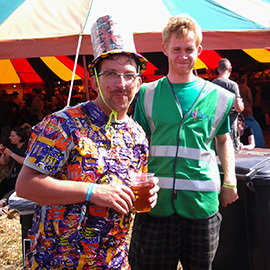 DC Site Services Little and Recycling Staff working at 2013 Y Not Festival