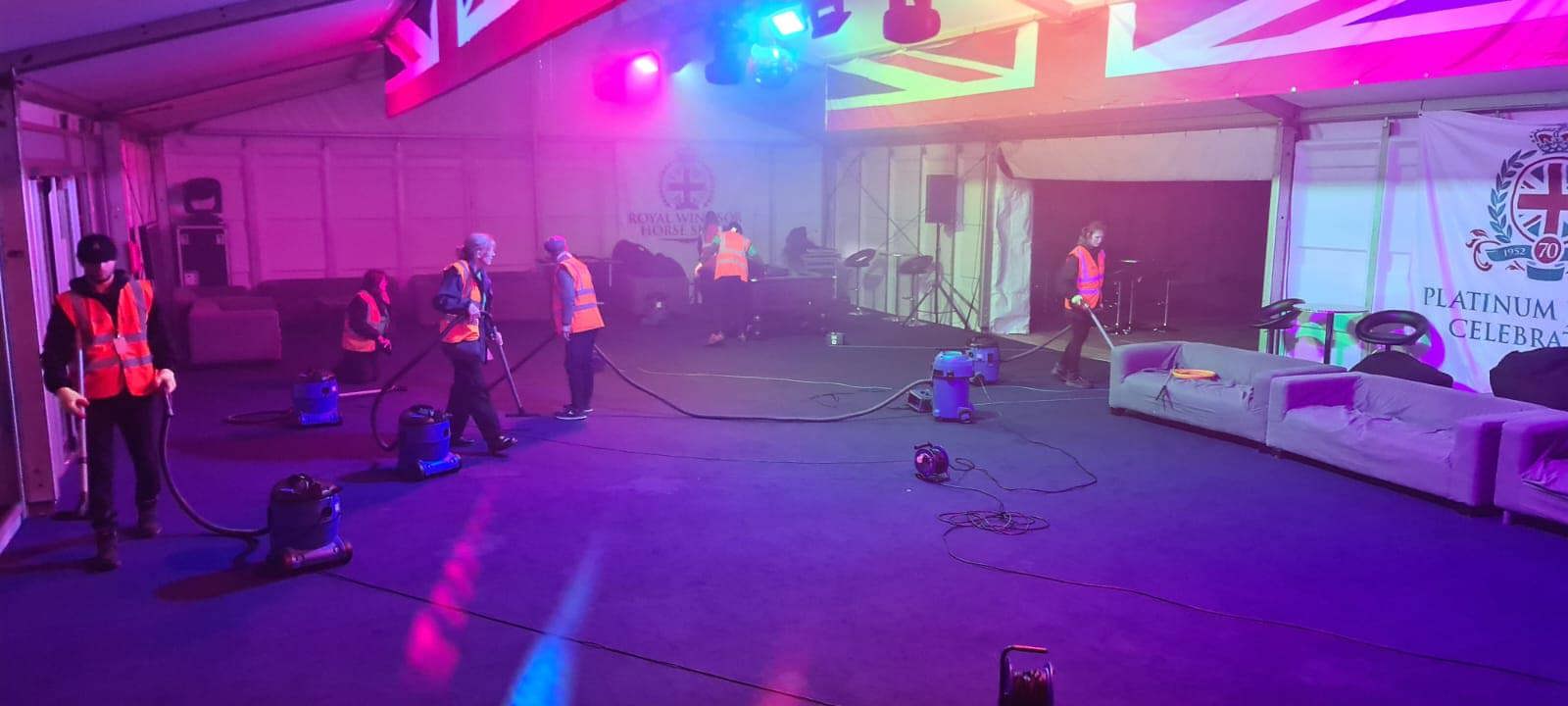 DC Site Services staff cleaning the Y Not Festival arena in 2013