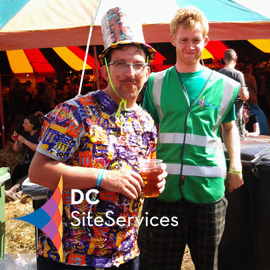 DC Site Services recycling staff working in the Y Not Festival arena