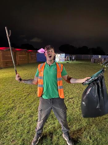 Ian With Bag And Litter Grabber