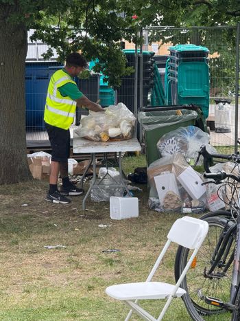 Ian Sorting Through Rubbish