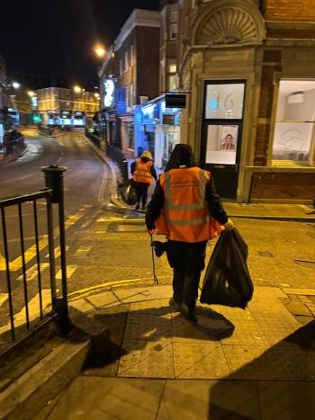 Crew Litterpicking The Streets