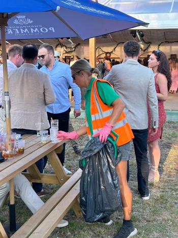 Lauren Collecting Cups 2