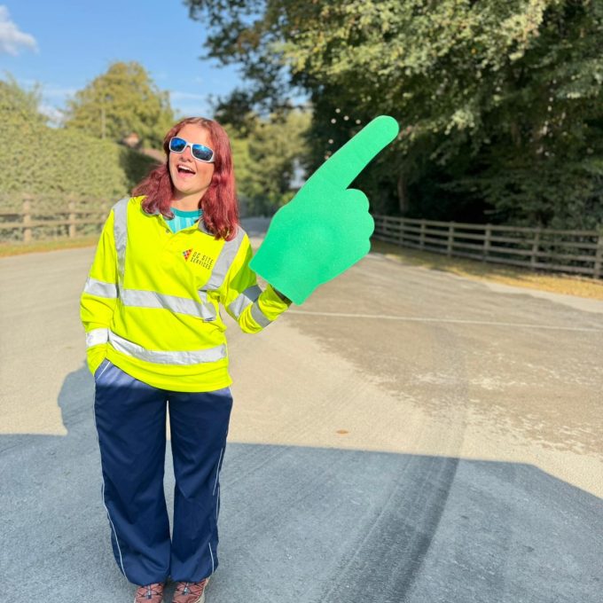 Big Green Pointing Hand