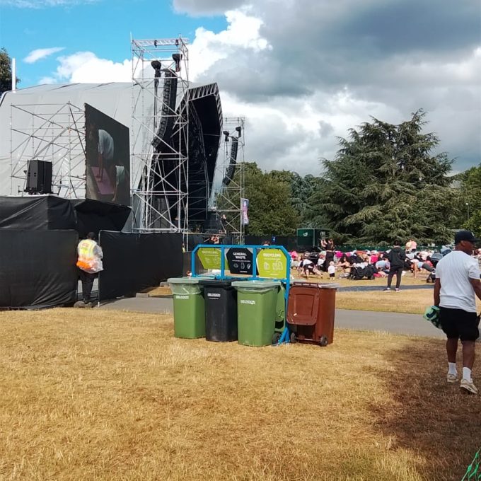 Bins By The Stage