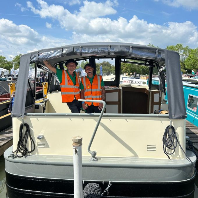 John And Steve On Boat
