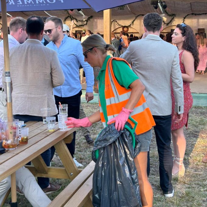 Lauren Collecting Cups 2