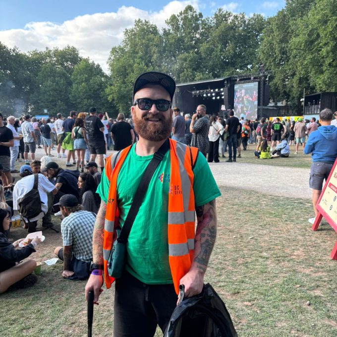Liam O'brien With His Litter Grabber And Bag