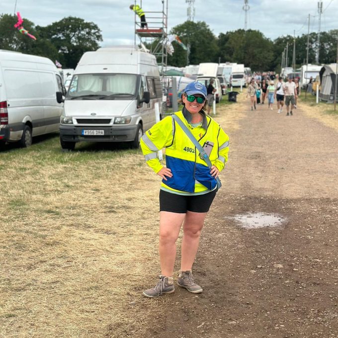 Michelle In Front Of Fire Tower