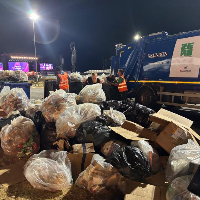 Pile Of Rubbish Next To Bin Truck