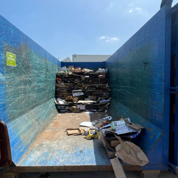 Stacked Cardboard In Skip